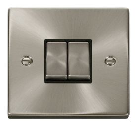 VPSC412BK  Deco Victorian 2 Gang 2 Way ‘Ingot’ 10AX Switch